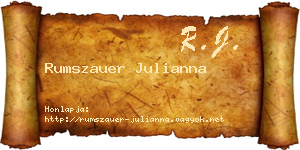 Rumszauer Julianna névjegykártya