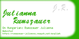 julianna rumszauer business card